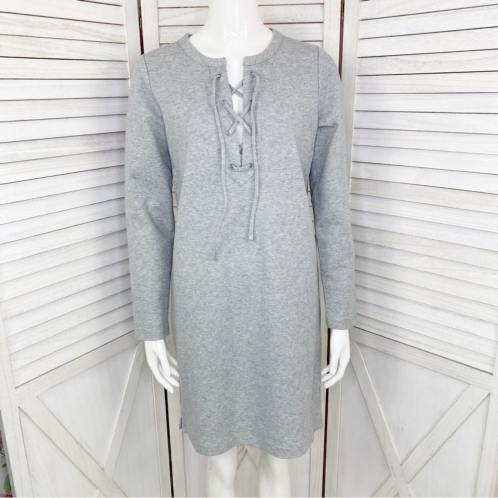 J. Crew Mercantile Sweatshirt Tunic Dress Gray XS‎